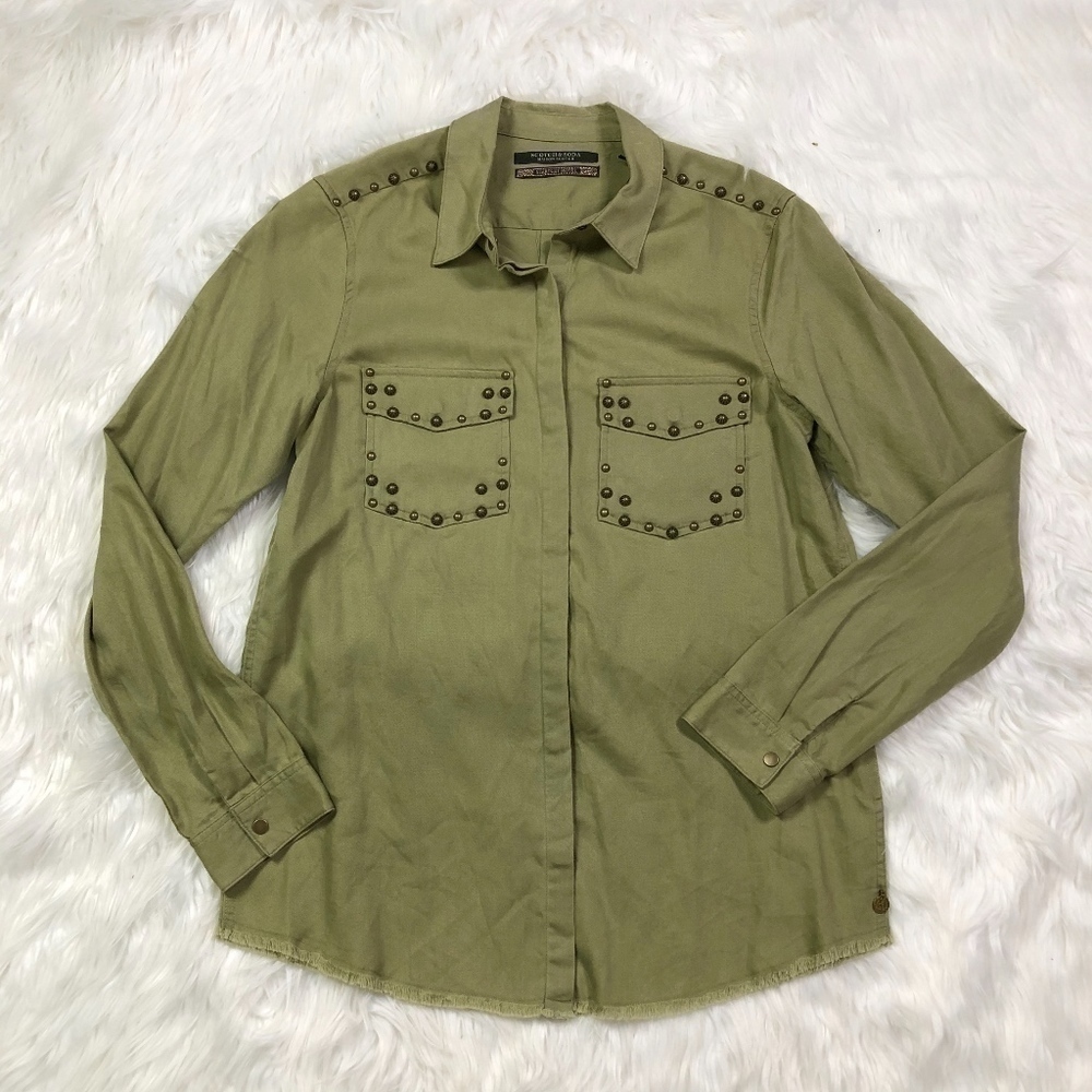 NWT Scotch & Soda Studded Button Down Shirt! - Picture 3 of 8